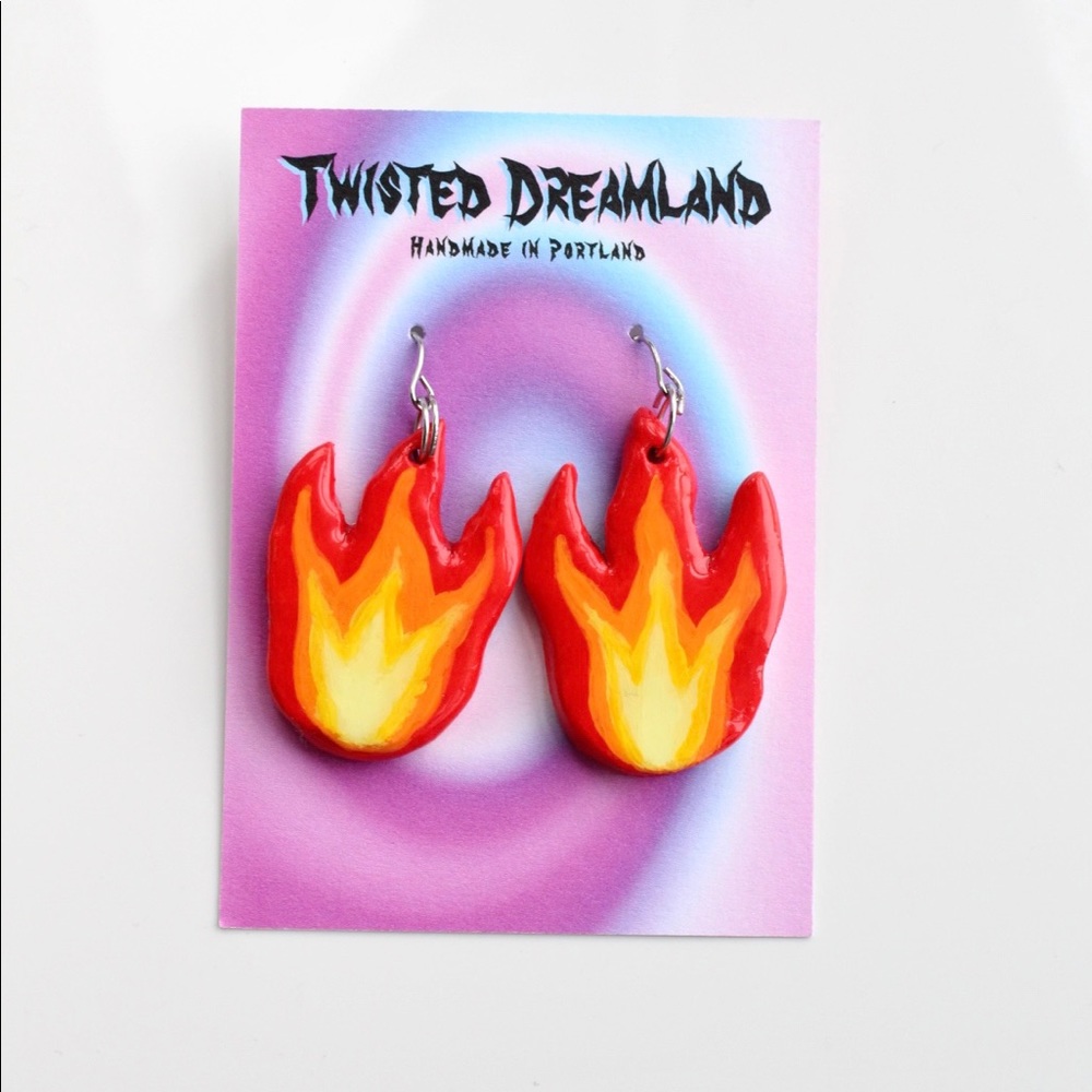 Flame earrings